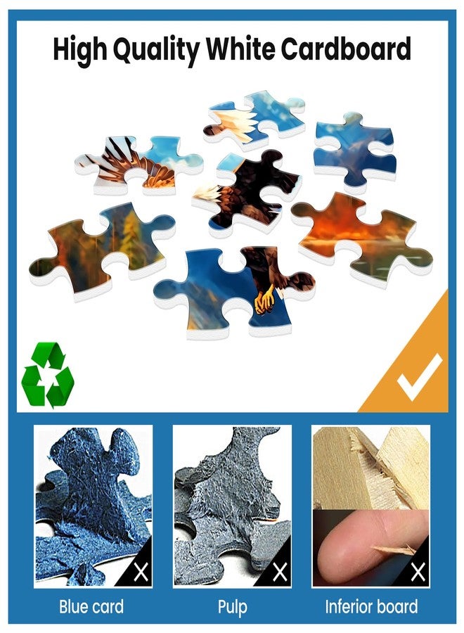 WSCXSC 500 Piece Puzzle for Adults, Jigsaw Puzzles Eagle Puzzles Games 500 Pieces and Up for Adult Elderly Great Gift Family Games 20.5"X15" - Image 3